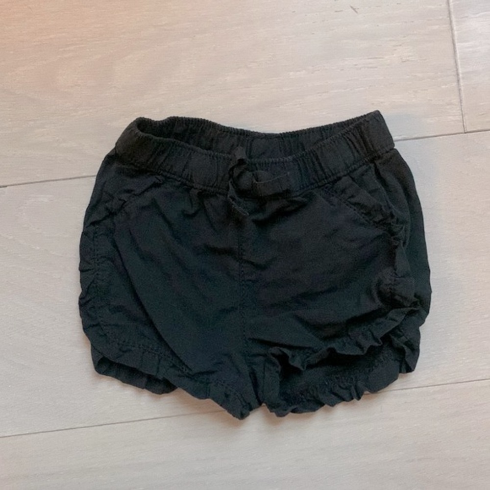 Jumping bean, girls 12m, black bubble shorts, decorative bow